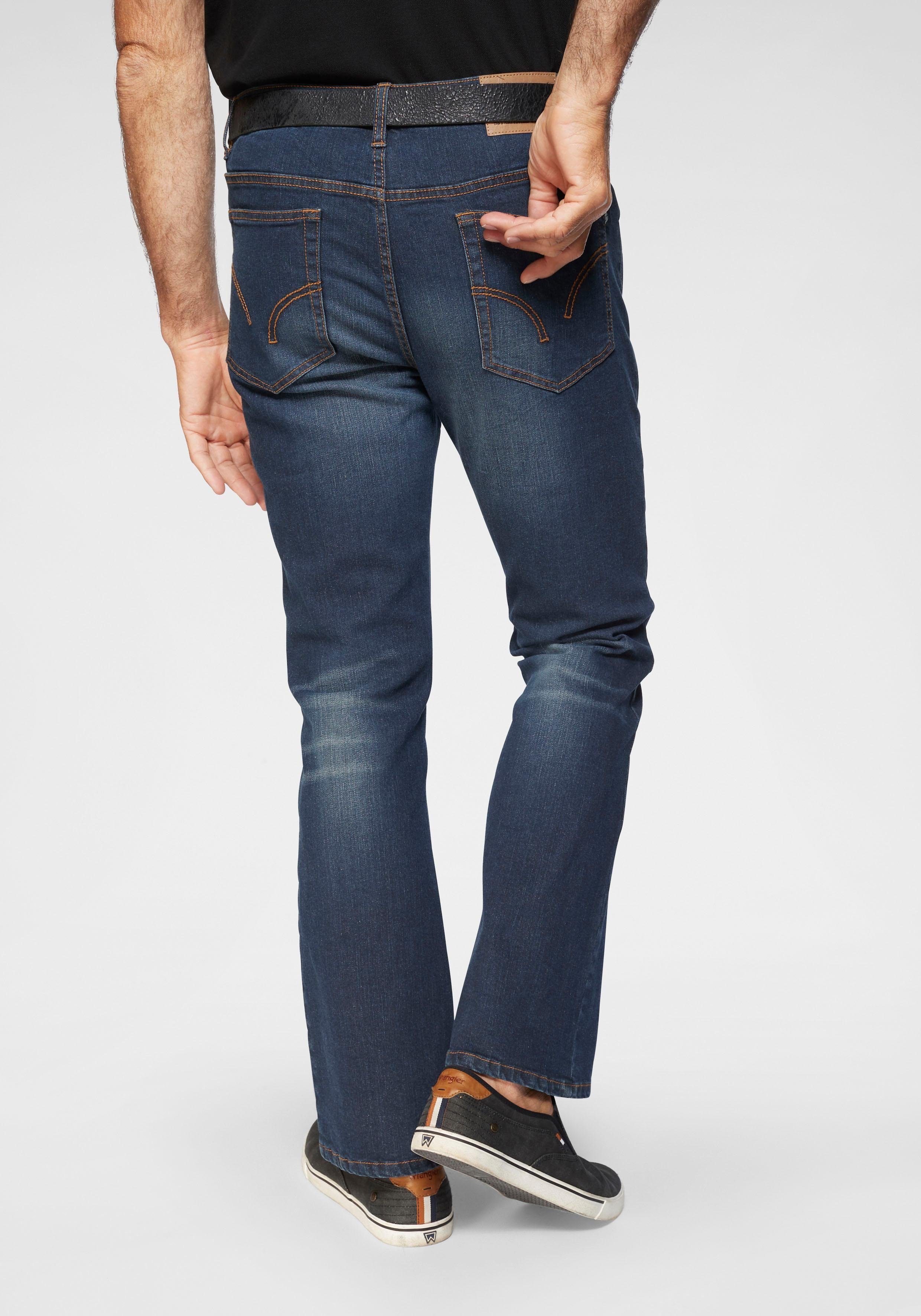 Arizona Bootcut-Jeans Mike ausgestelltes Bein, niedrige Leibhöhe, Stretch-Q günstig online kaufen