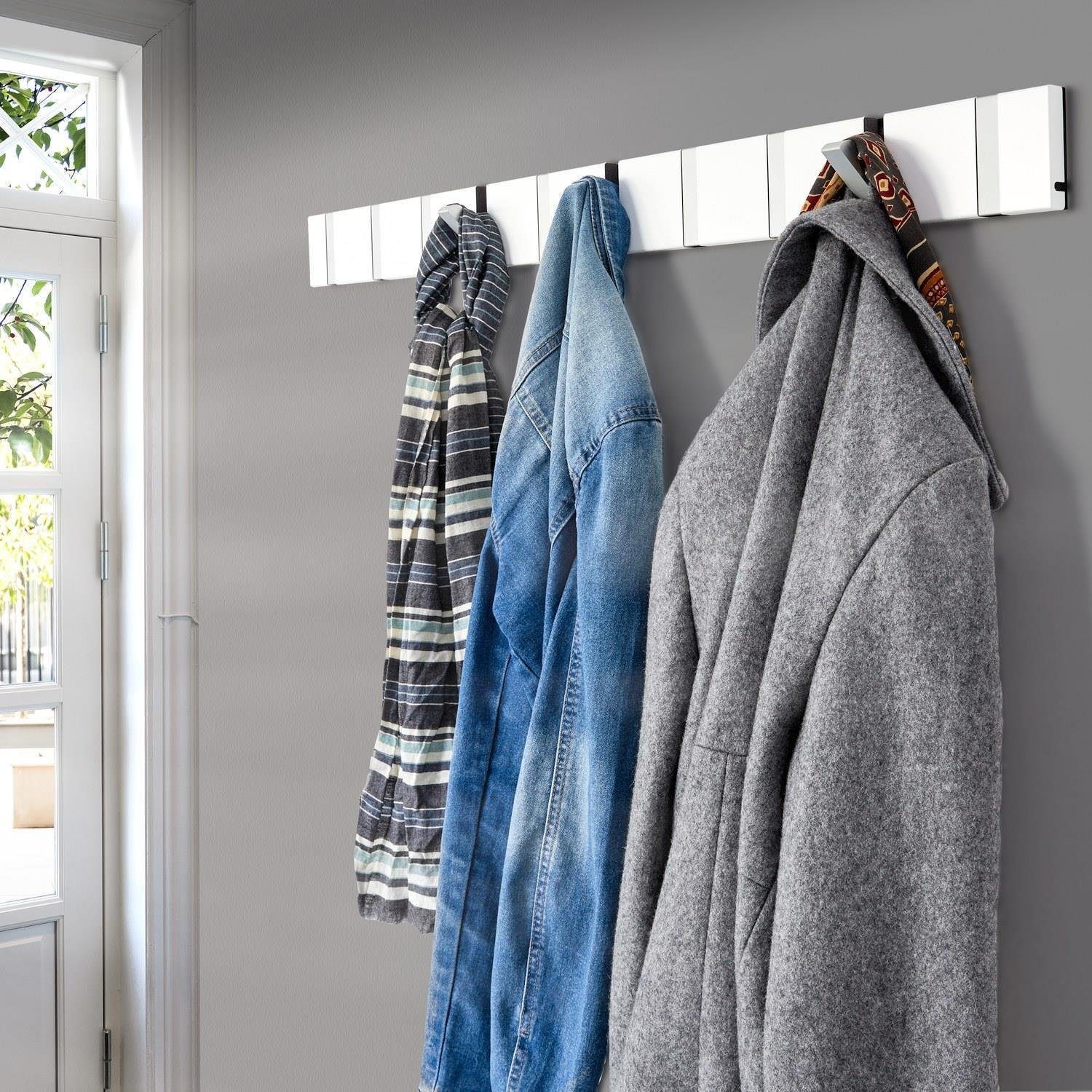 LoCa Garderobenleiste Knax 10 Haken Anthrazit