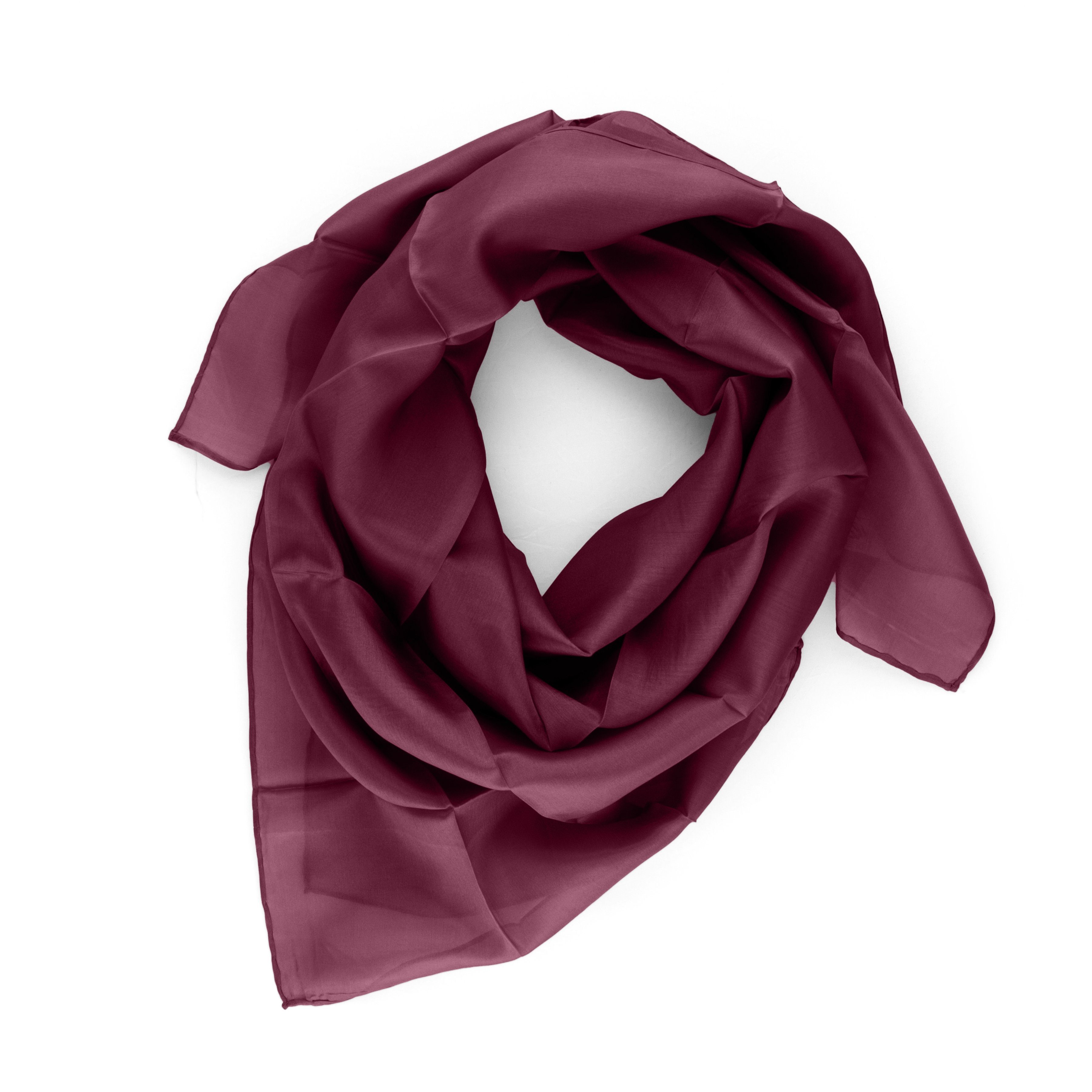 TINITEX Seidentuch Seidentuch Halstuch Schal aubergine günstig online kaufen