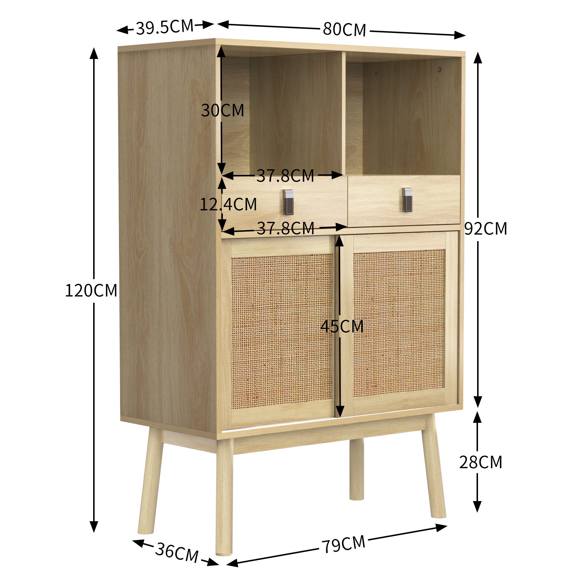 Ulife Sideboard Wohnzimmerschrank Kommode Stauraummöbel mit günstig online kaufen