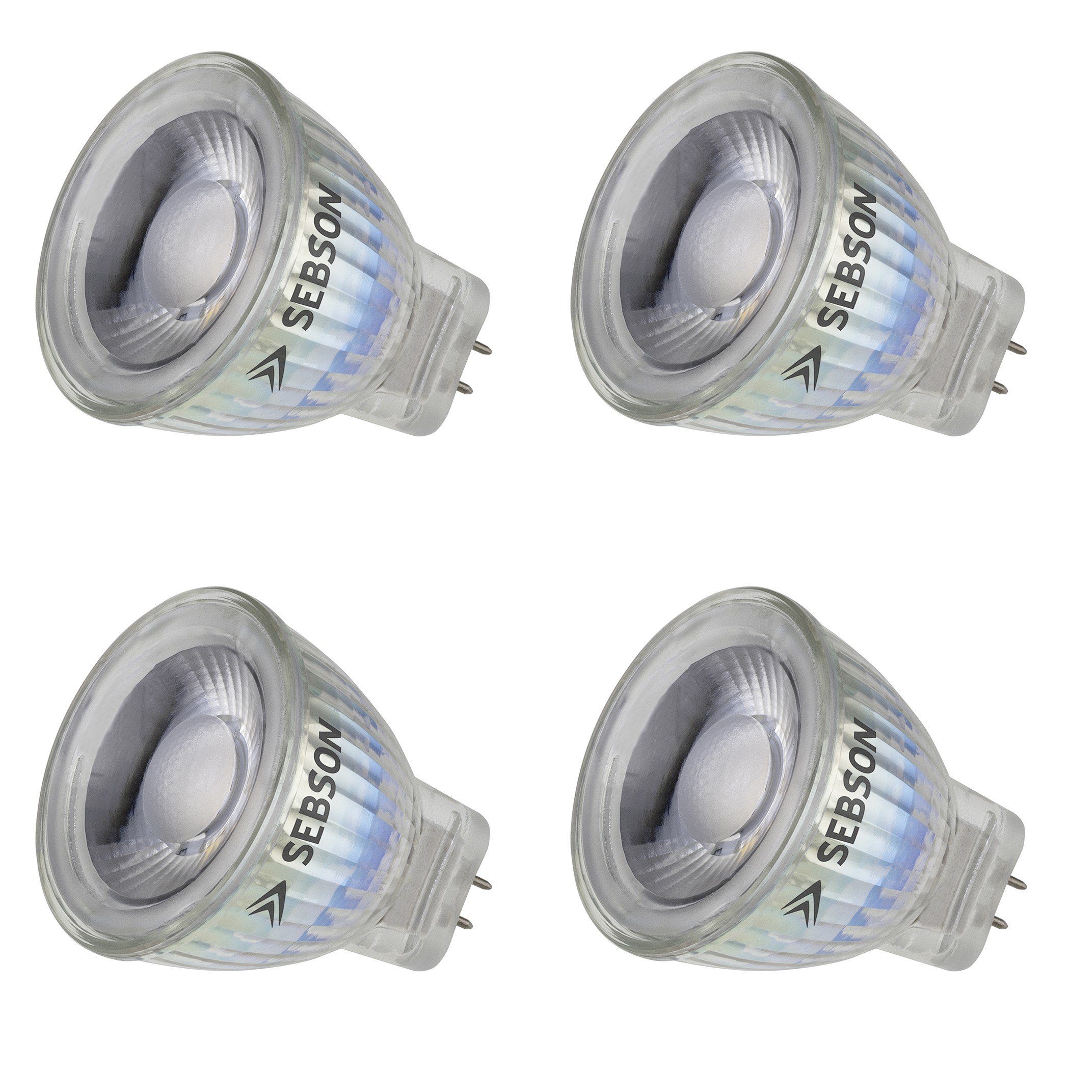 SEBSON LED-Leuchtmittel LED Lampe GU4/ MR11 warmweiß 3W Spotlight 12V ø35x4 günstig online kaufen
