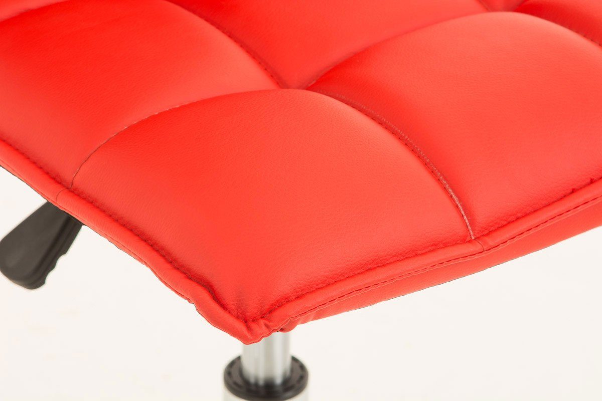 TPFLiving Esszimmerstuhl Peko mit hochwertig rot Esstischstuhl - Kunstleder - Sitzfläche Polsterstuhl), (Küchenstuhl - gepolsterter - chrom - Gestell: Metall Wohnzimmerstuhl Konferenzstuhl Sitzfläche