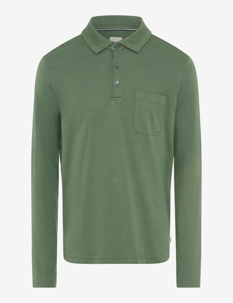 Brax Langarm-Poloshirt