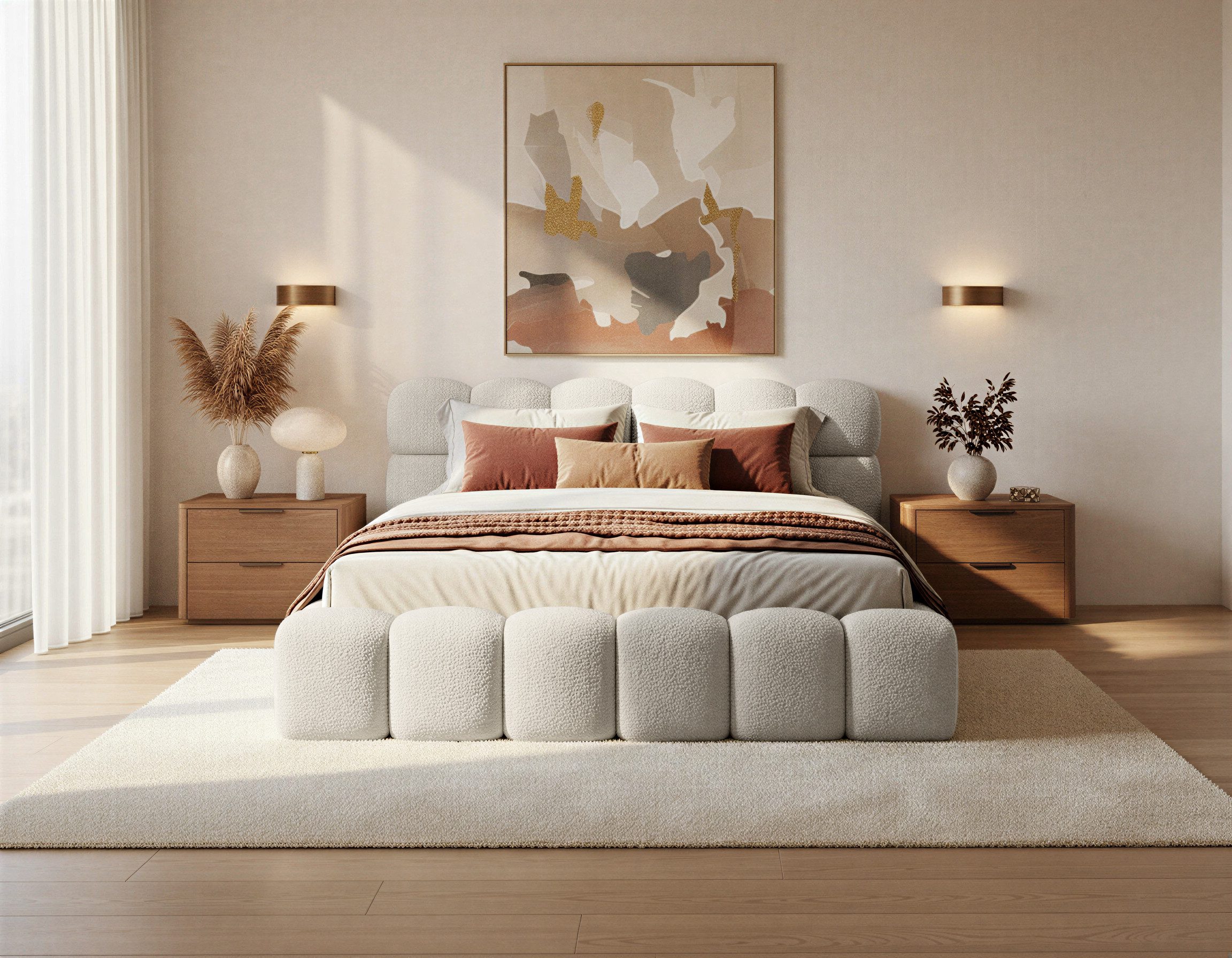 yourhouse24 Polsterbett Boston Slim Bouclé mit Stauraum, Wolkenbett mit Sta günstig online kaufen