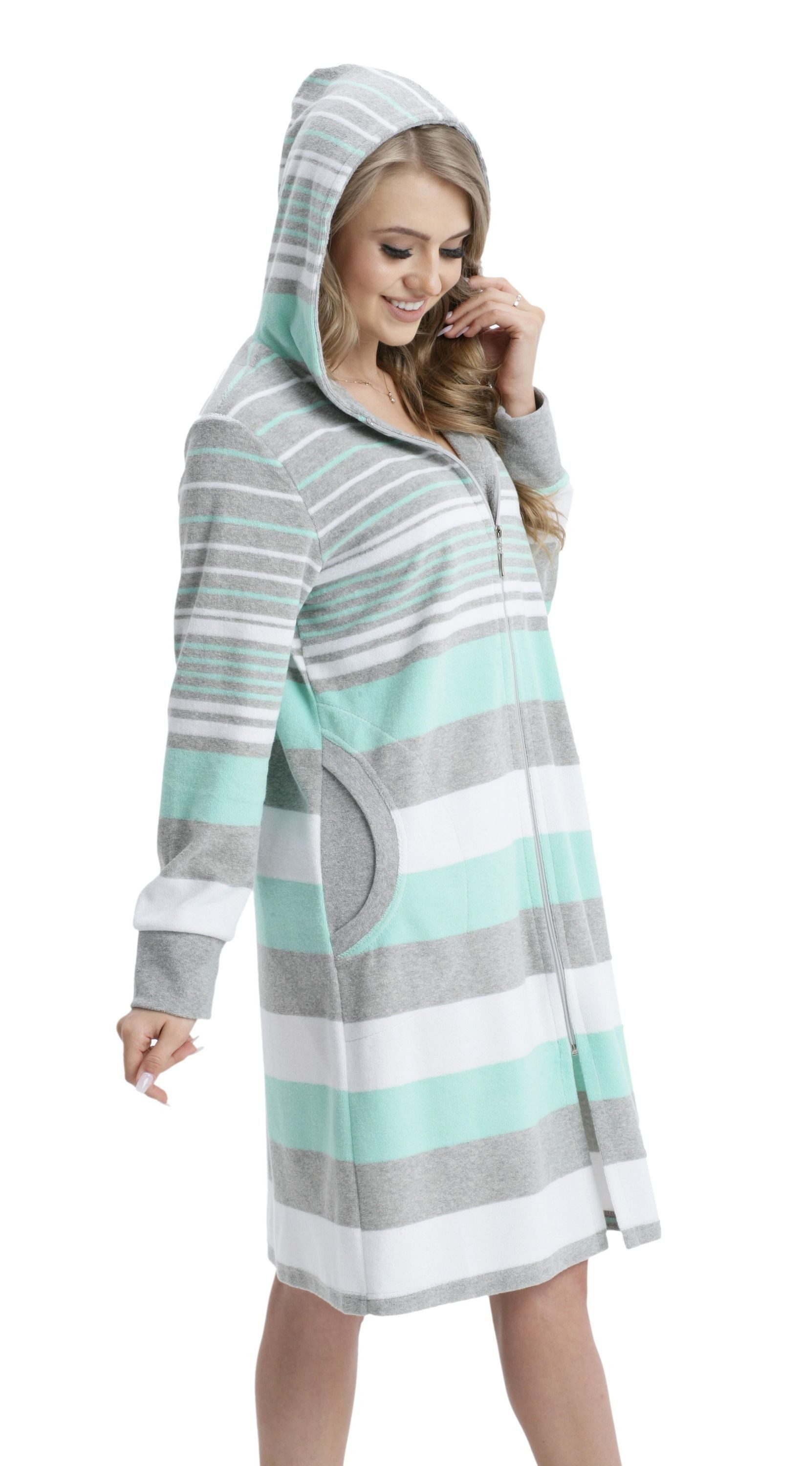 Aquarti Damenbademantel Aquarti Damen Frottee Bademantel günstig online kaufen