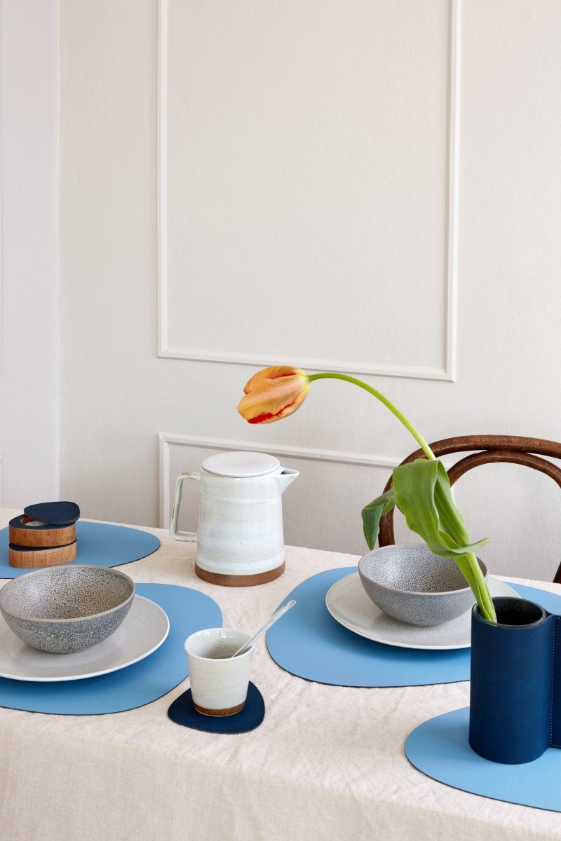 LIND DNA Platzset NUPO Tischset Curve L cool blue 37 x 44 cm, Table Mat Curve L Nupo Cool Blue