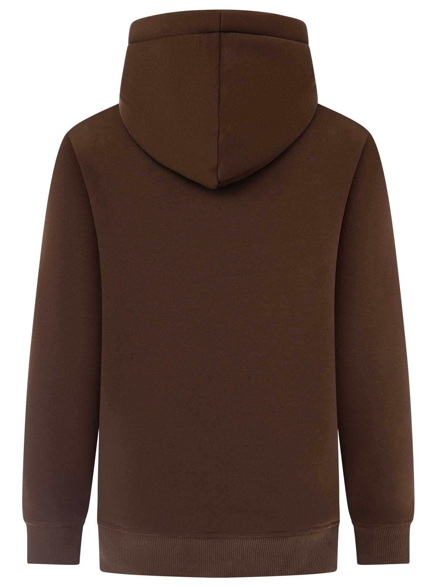 Zwillingsherz Hoodie "Leo Schleife" unifarben, Leomuster-Band an Kapuze vielseitig bind bar, Kängurutasche – Bild 4 von 5