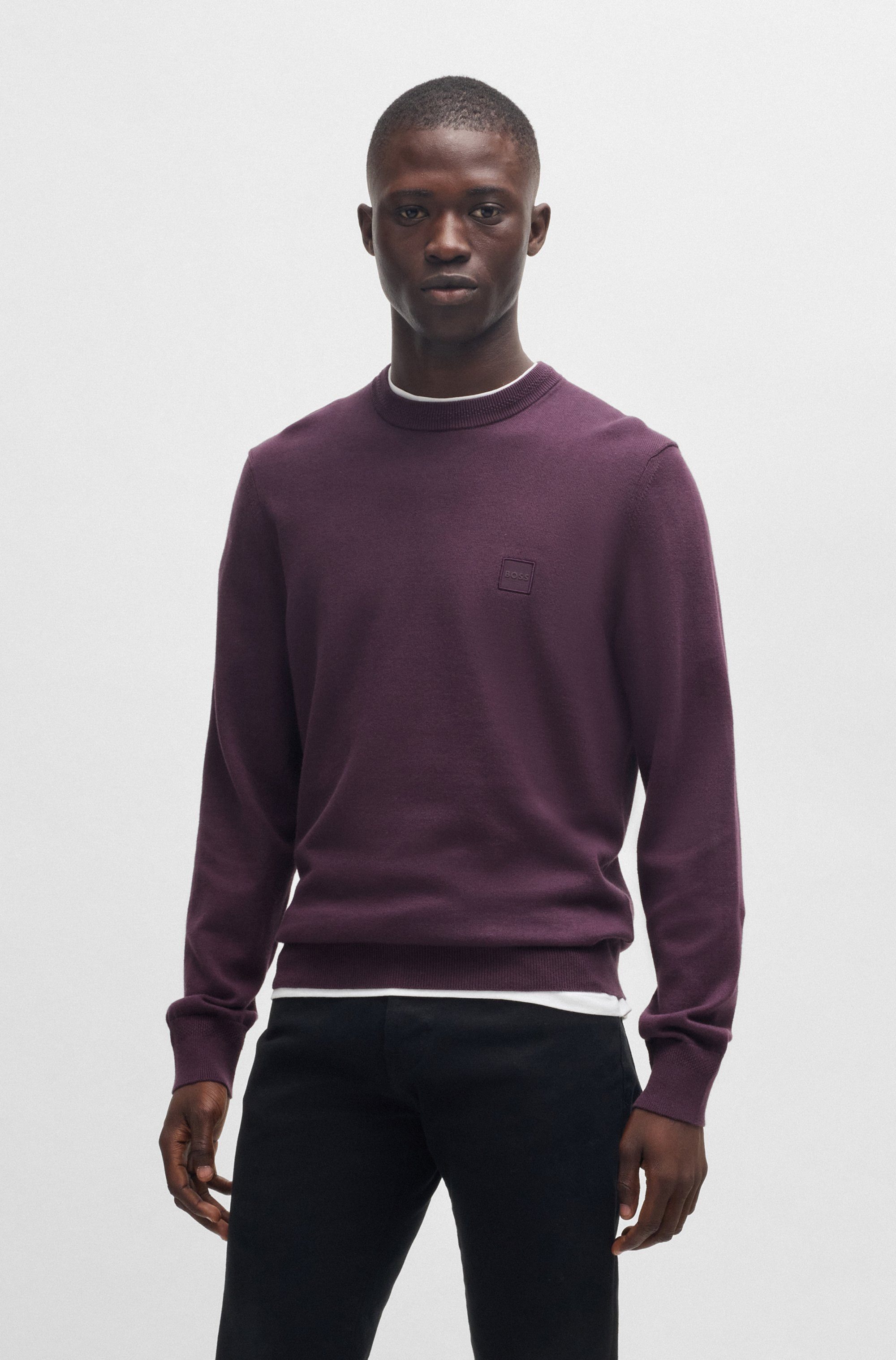 BOSS ORANGE Strickpullover Kanovano_S 1026 mit Rundhalsausschnitt günstig online kaufen