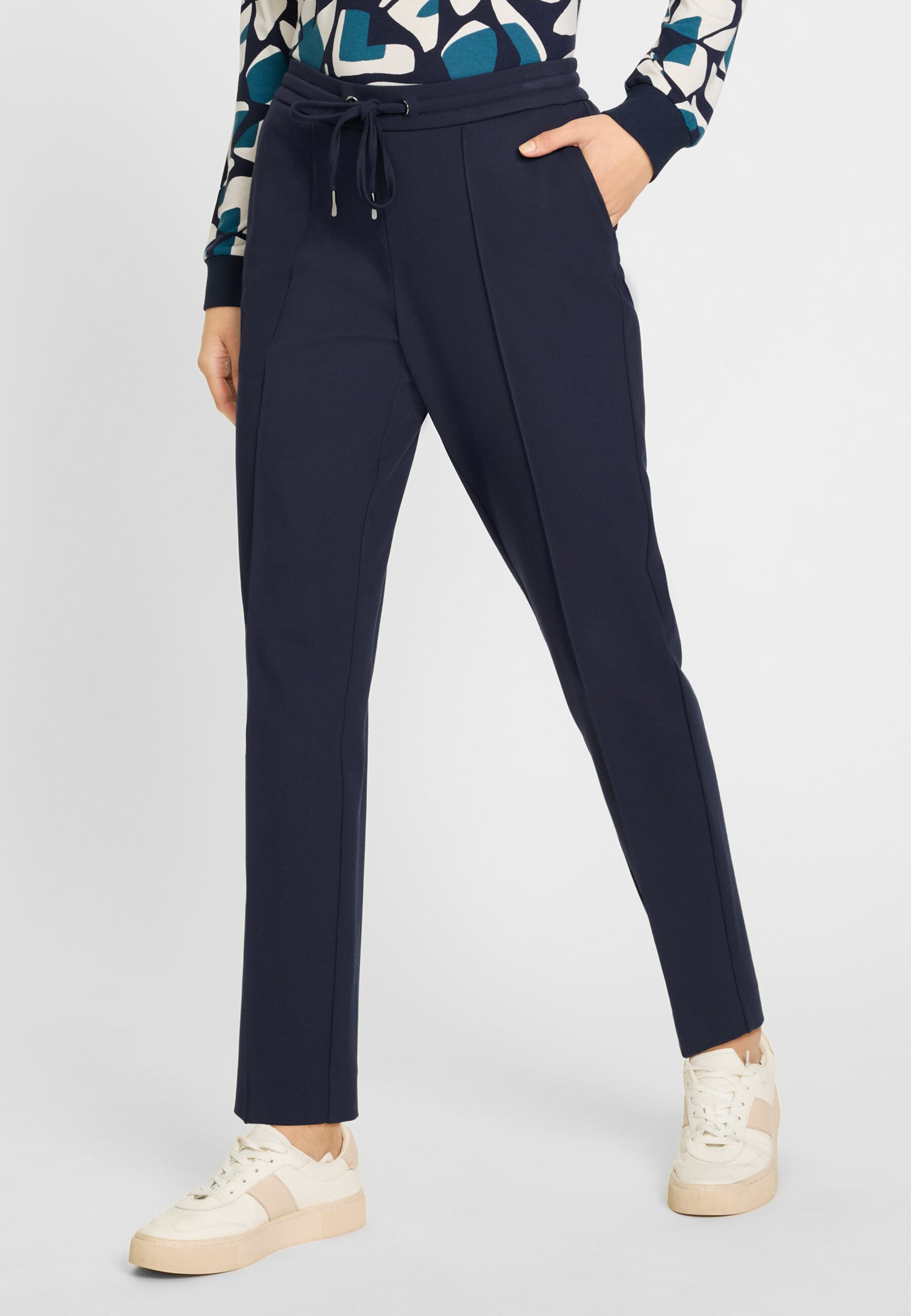 Olsen Stoffhose mit Gummizug, Tunnelzug und Bindeband günstig online kaufen