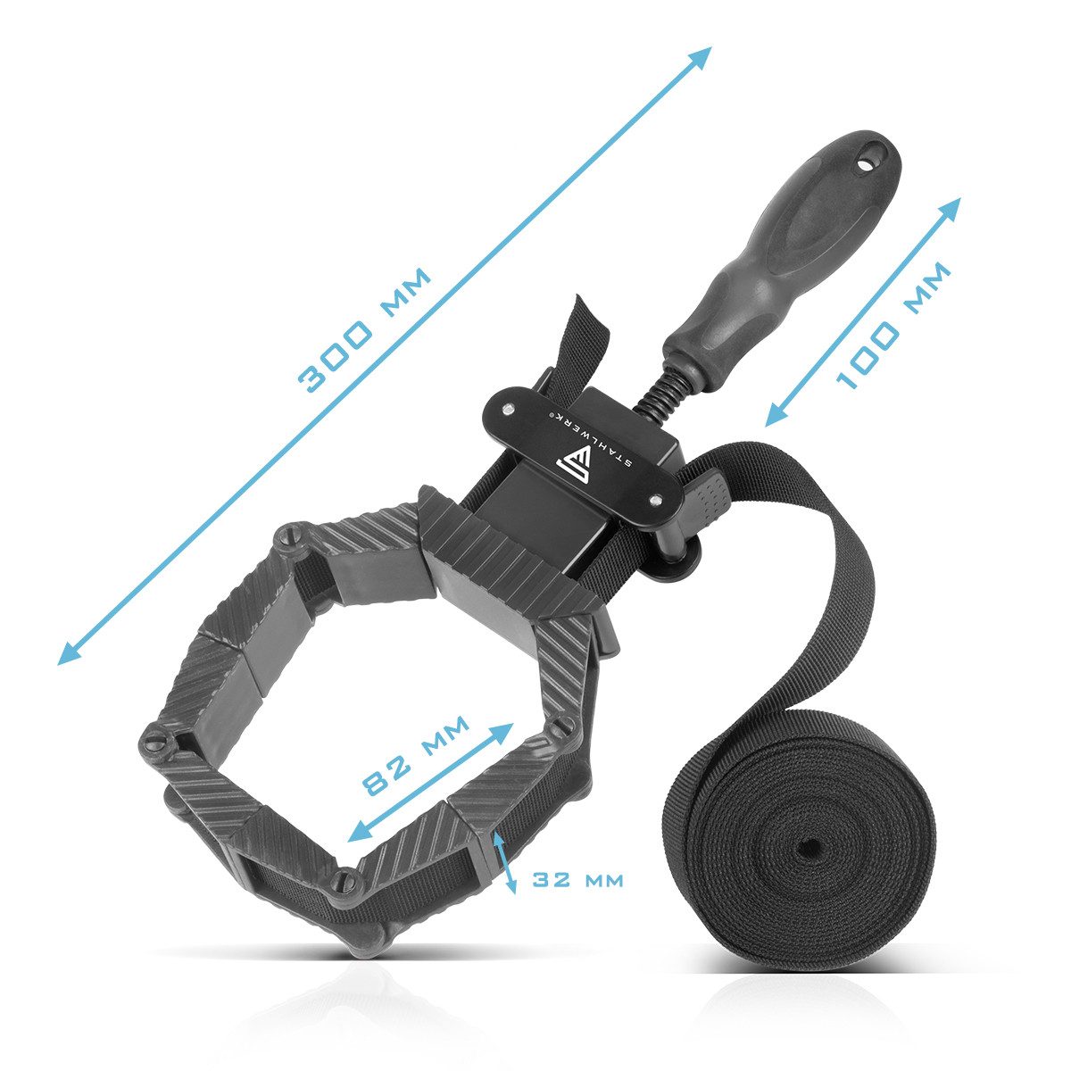 STAHLWERK Flachwinkel Rahmenspanner, Winkelspanner, Bandspanner, (1-St)