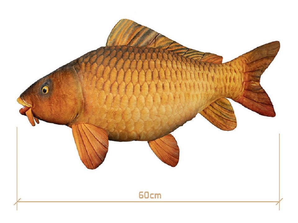 Delphin.sk Angelschirm Plüschtier Karpfen oder Hecht 60cm - Kuschel - Deko - Kissen - Angeln
