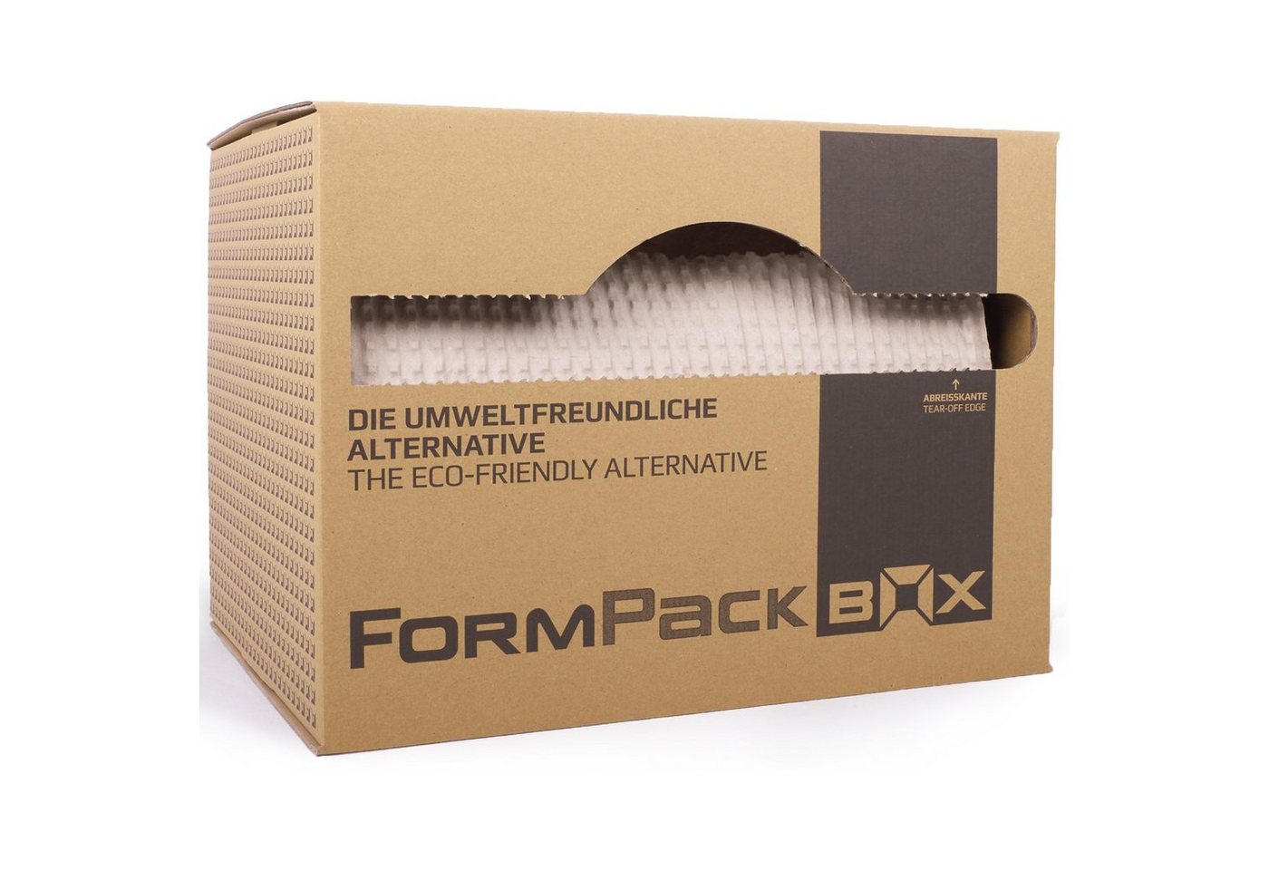 Thumbnail - KK Verpackungen Endlospapier, Packpapier Schrenzpapier Füllmaterial Spenderbox FORMPack 55lfm Braun