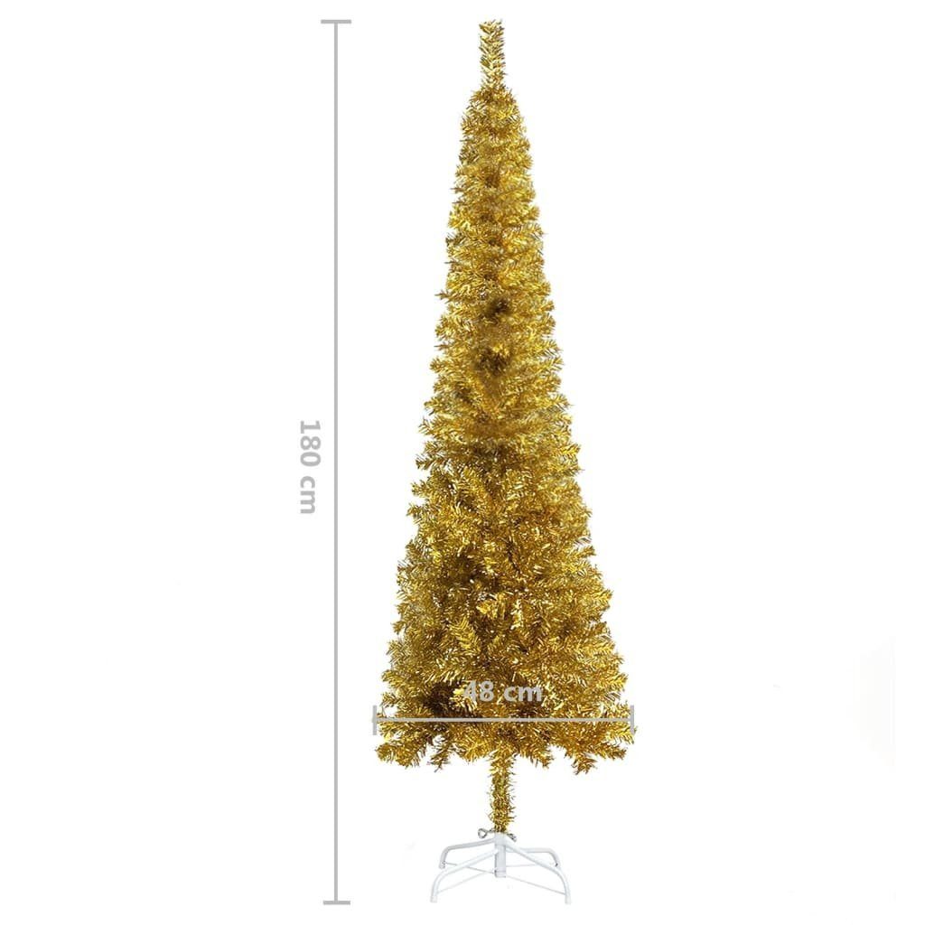 Künstlicher Schlanker Weihnachtsbaum Weihnachtsbaum cm Golden vidaXL 180