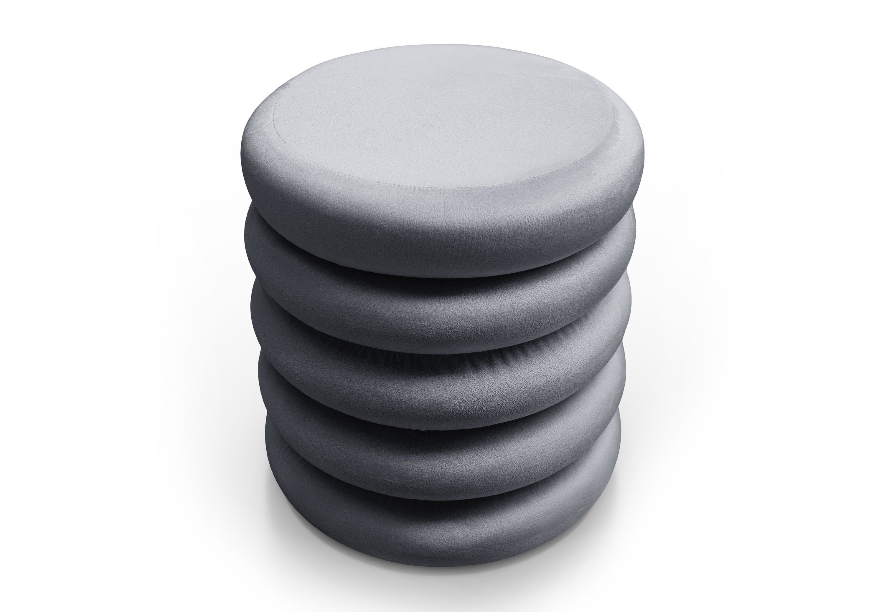 Lookway Hocker Aufklappbarer, gepolsterter Pouf VELUTTO mit Stauraum (1x Hocker), Durchmesser: ⌀ 40 cm