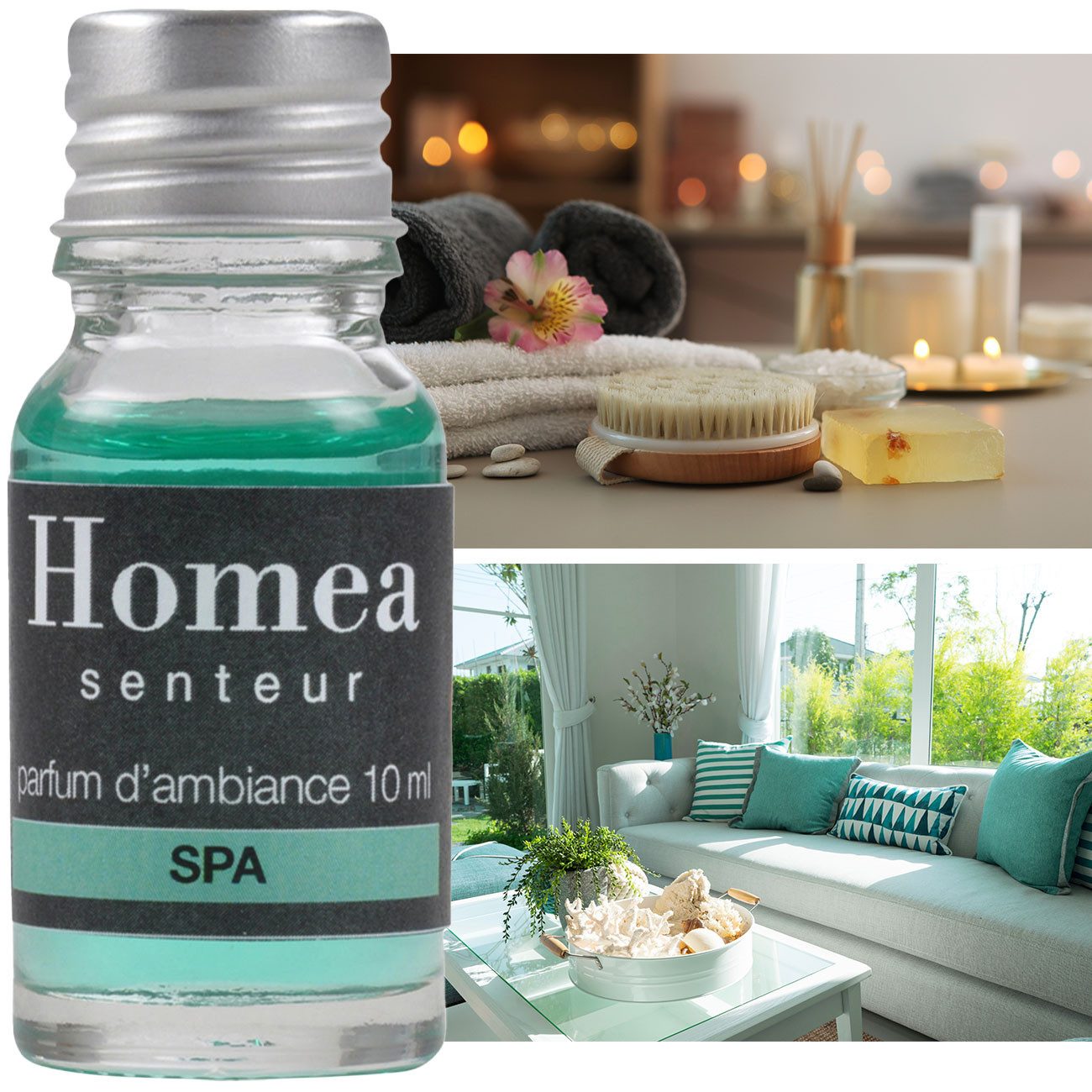 Homea Duftöl Spa-Duftöl (10 ml) für Duftlampen & Diffuser, Wellness-Raumduft (1-St., 1er/2er-Set), Edles Spa-Duftöl für erholsame Wellness-Atmosphäre & Aromabrenner