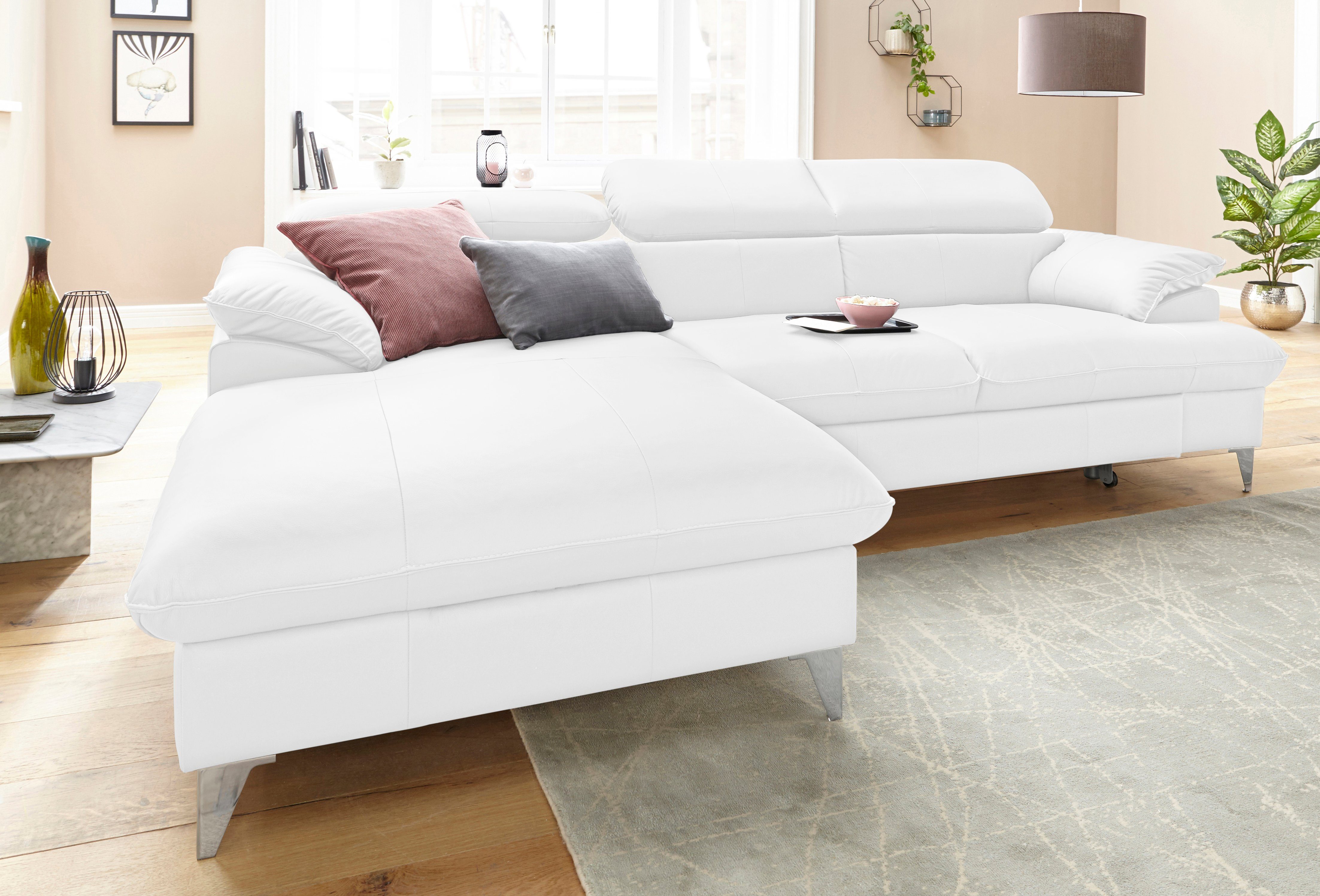 COTTA Ecksofa Caluso L-Form, mit Kopfteilverstellung, günstig online kaufen