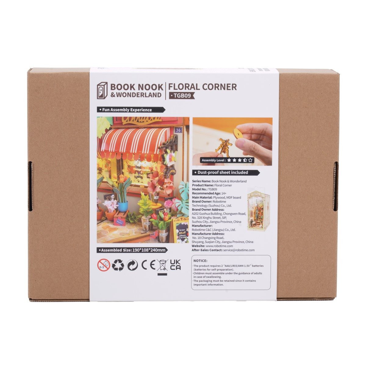 ROLIFE 3D-Puzzle Book Nook "Floral Corner", Puzzleteile