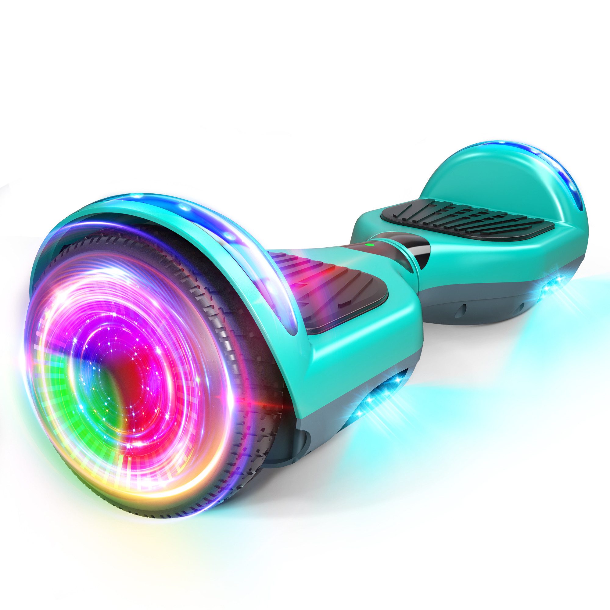 SISIGAD Balance Scooter 6,5 Zoll Dualmotorräder, Hoverboard mit LED-Licht, Smart Bluetooth, 10 km/h, Hoverboard mit LED Lichter Bluetooth,Geschenk für Kinder