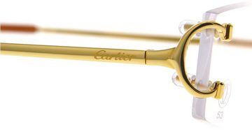 Cartier Sonnenbrille CARTIER CT0092O Gold Piccadilly Brillengestell Brille Sonnenbrille Sun
