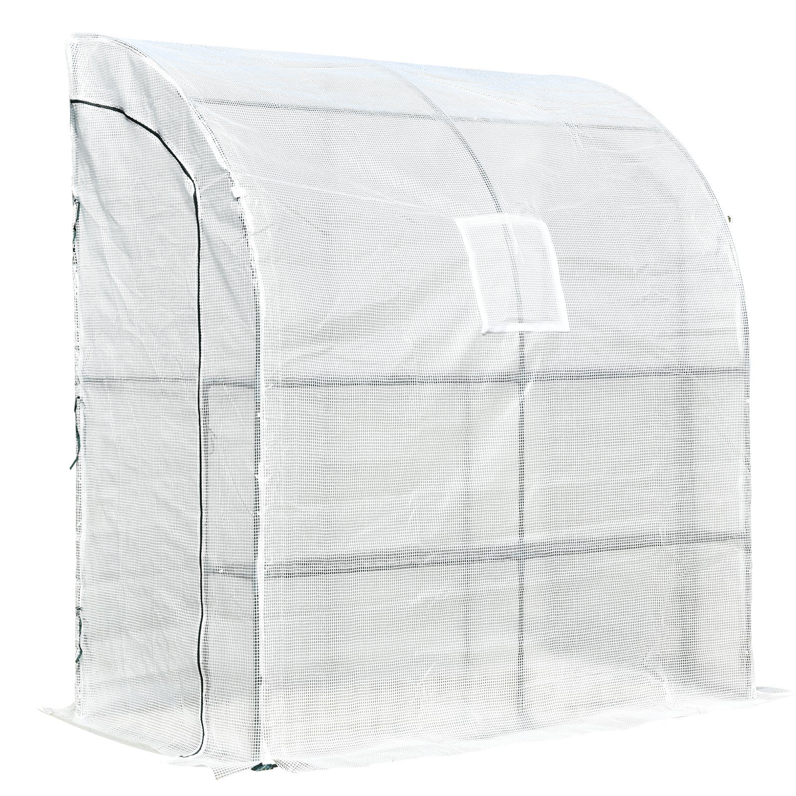 Gewächshaus Mit 2 Regalen Und Rollen – 69x49x98 Cm, Transparente PVC-Abdeckung, Für Balkon & Terrasse