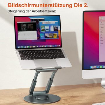 Welikera Laptop-Drehständer aus Aluminiumlegierung,360° Drehbar,Erhöhungsbügel Laptop-Ständer