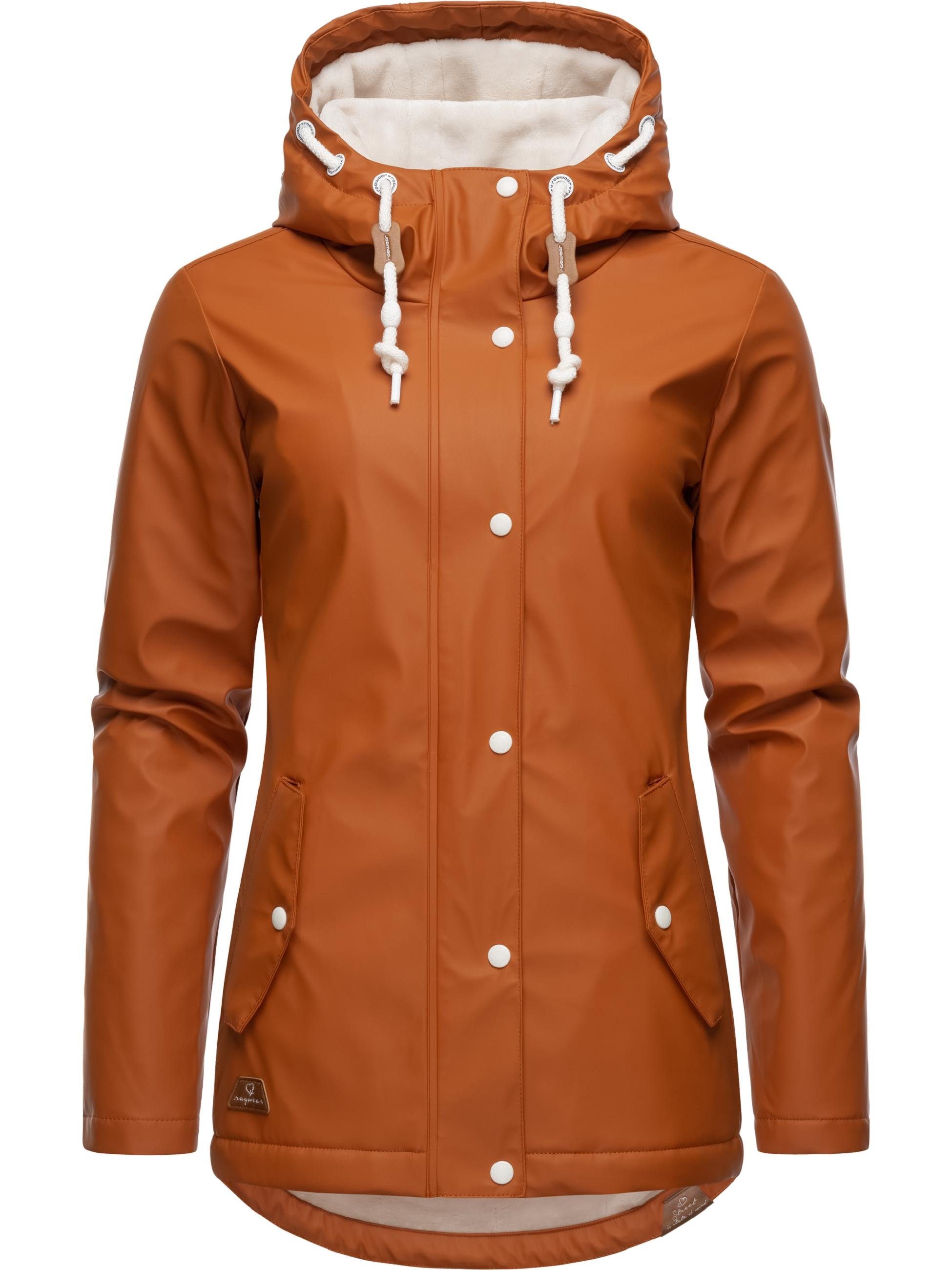 Ragwear Regenjacke "Marge", mit Kapuze, warm gefütterter Damen Winter Regen günstig online kaufen