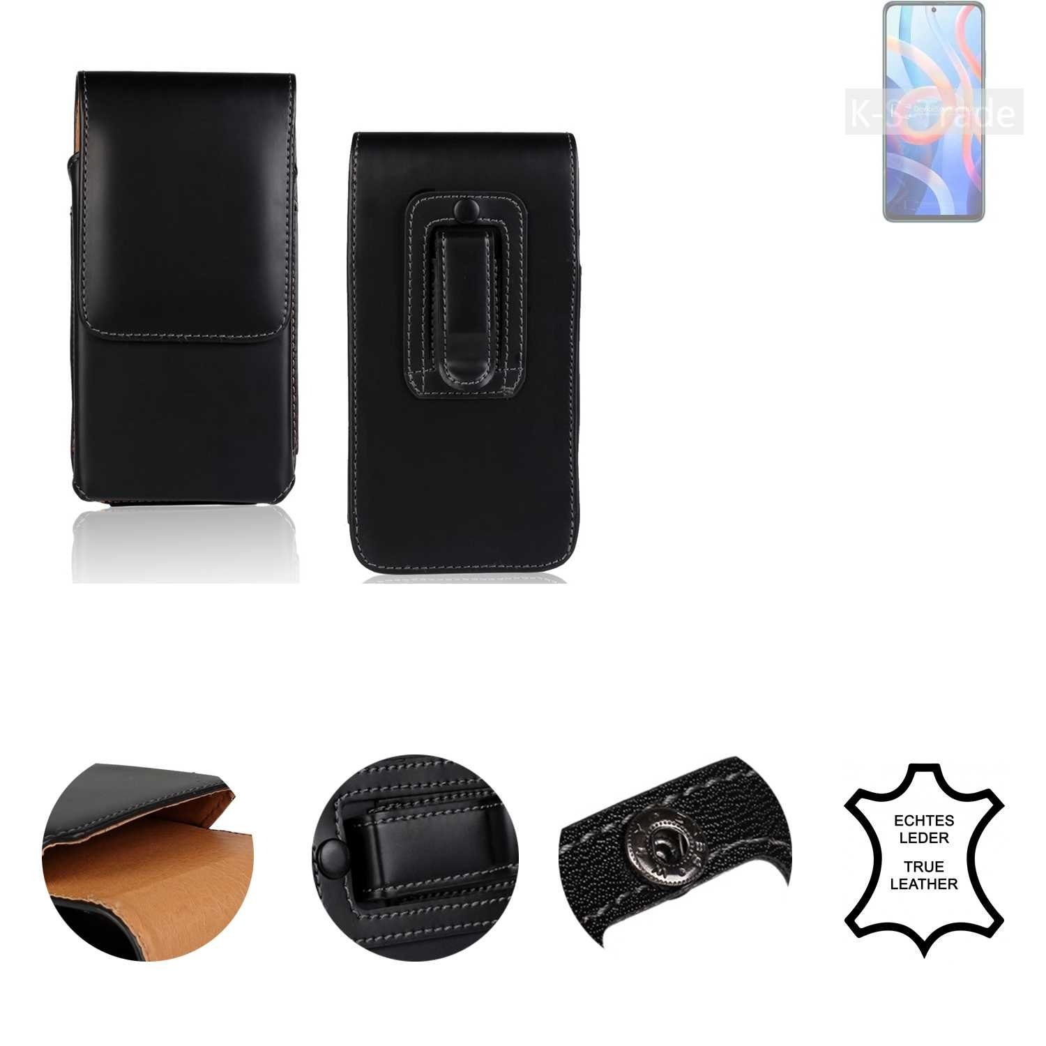 K-S-Trade Handyhülle für Xiaomi Redmi Note 11, Holster Gürteltasche Handy Hülle Schutzhülle Handyhülle Leder