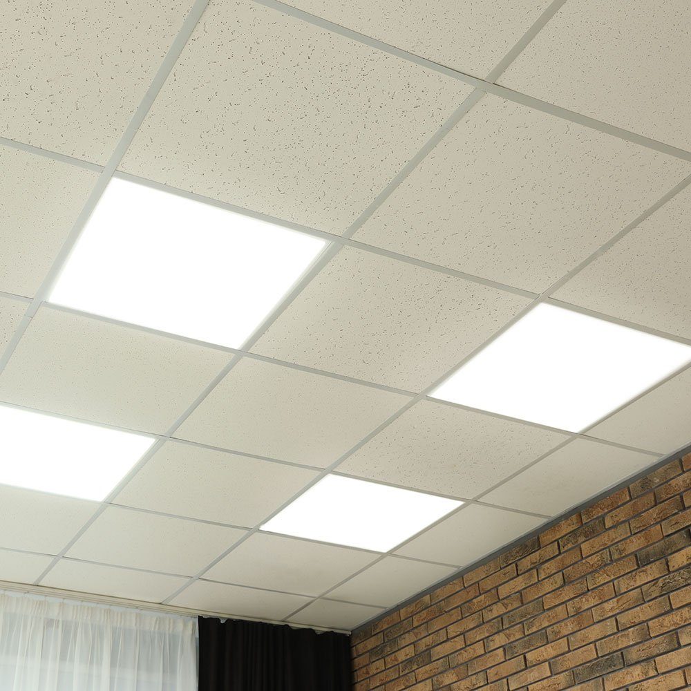 fest Einbau Panel, etc-shop Raster Decken Leuchten LED LED-Leuchtmittel verbaut, Alu 3x Strahler LED Warmweiß, Lampen Esszimmer