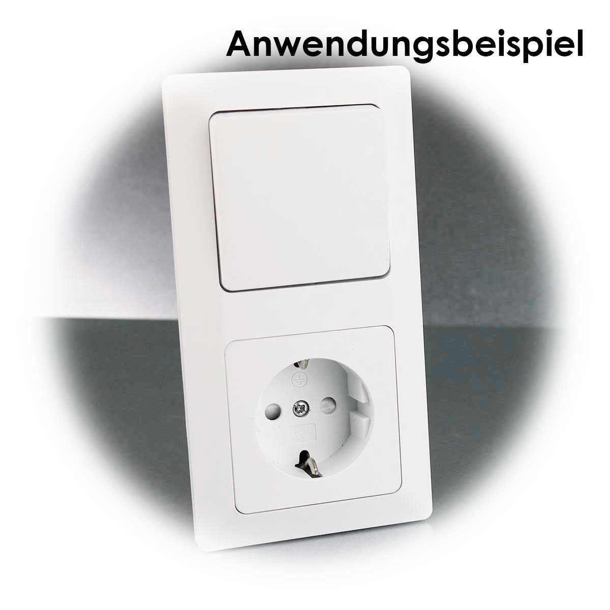 ChiliTec Unterputz-Steckdose MILOS Set "Niveau", 21-teilig, weiß, Starter-Set