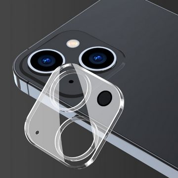 Protectorking Schutzfolie 1x Kamera 9H Panzerhartglas für iPhone 13 3D KLAR ECHTES TEMPERED, (1-Stück), Kameraschutzglas, Schutzglas Echtglas Tempered 9H Panzerglas 3D-KLAR