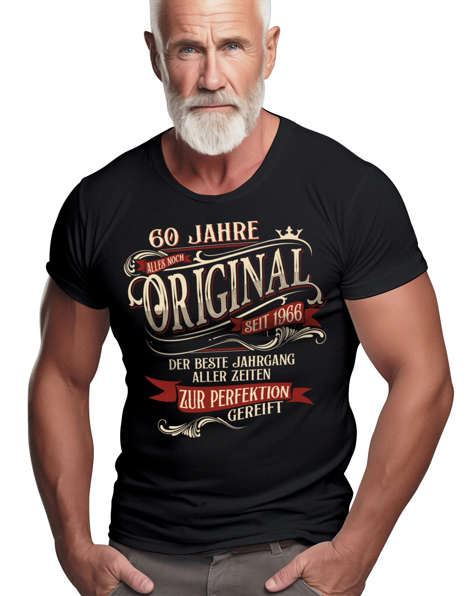 LOBO NEGRO® T-Shirt als Geschenk zum 60. Geburtstag - zur Perfektion gereift seit 1966