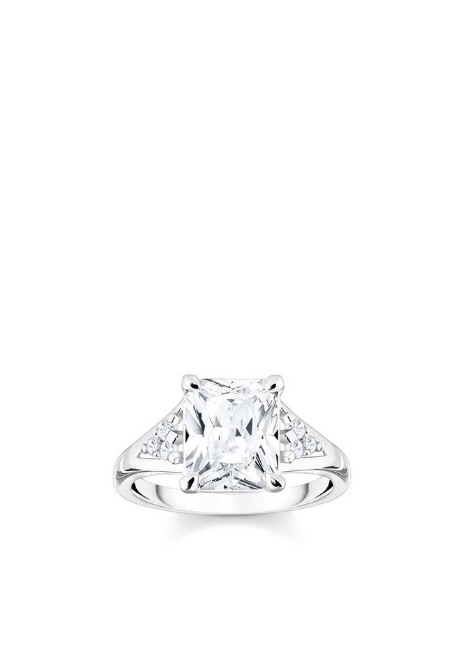 THOMAS SABO Fingerring Ring Weiße Steine Silber (Set)