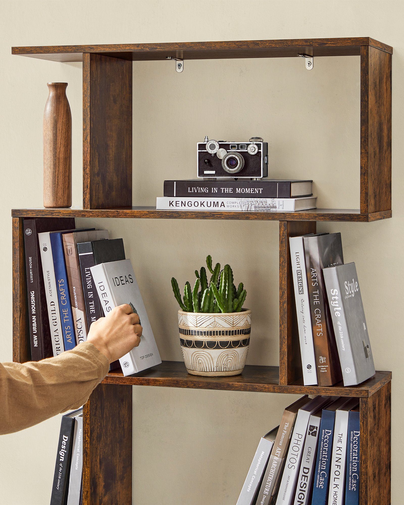 VASAGLE Bücherregal 2er Set Standregal mit 6 Ebenen, 1-tlg., Wohnzimmer Schlafzimmer Büro, freistehend, modern, zur Präsentation – Bild 5 von 5