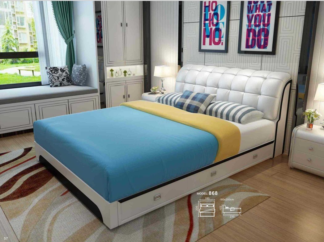 JVmoebel Bett, Doppelbett Bett Ehebett Design Luxus Luxur Polsterbett Designbett