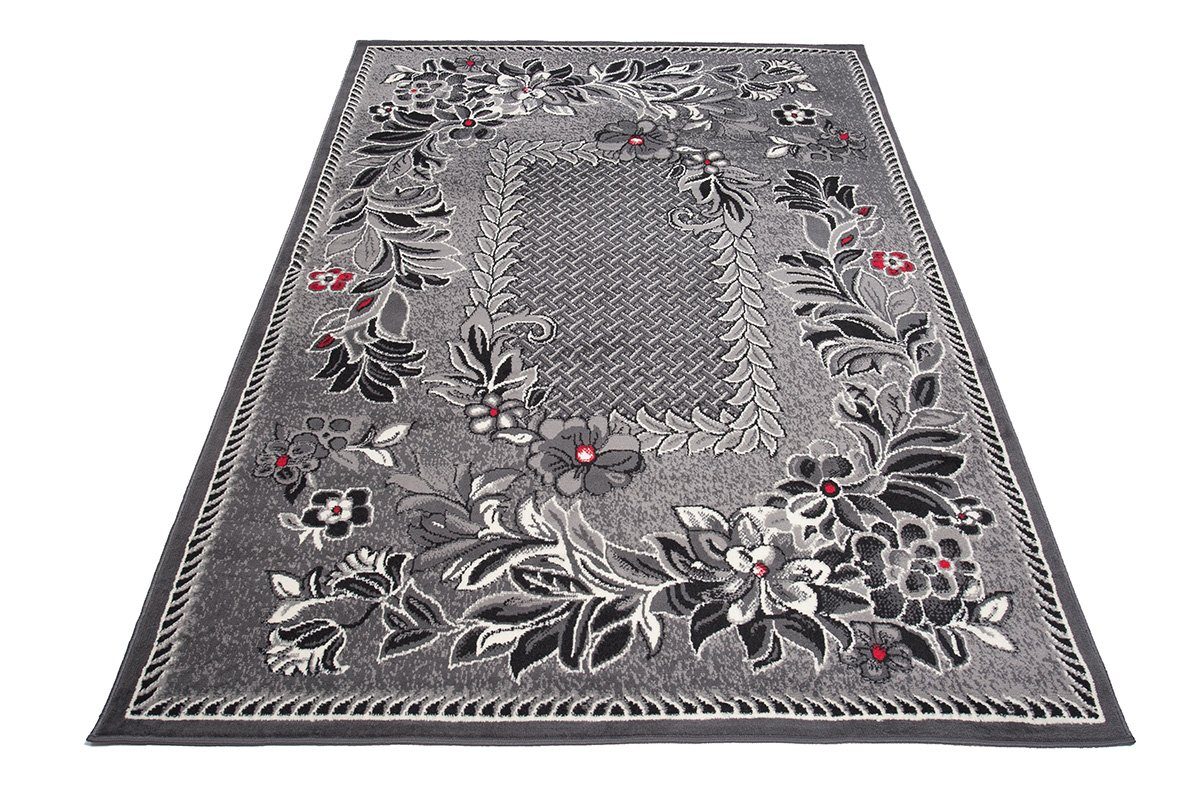 Mazovia Designteppich Modern Teppich Kurzflor Wohnzimmerteppich Robust und pflegeleicht GRAU, 250 x 300 cm, Fußbodenheizung,Allergiker geeignet,Farbecht,Pflegeleicht,Geometrisch