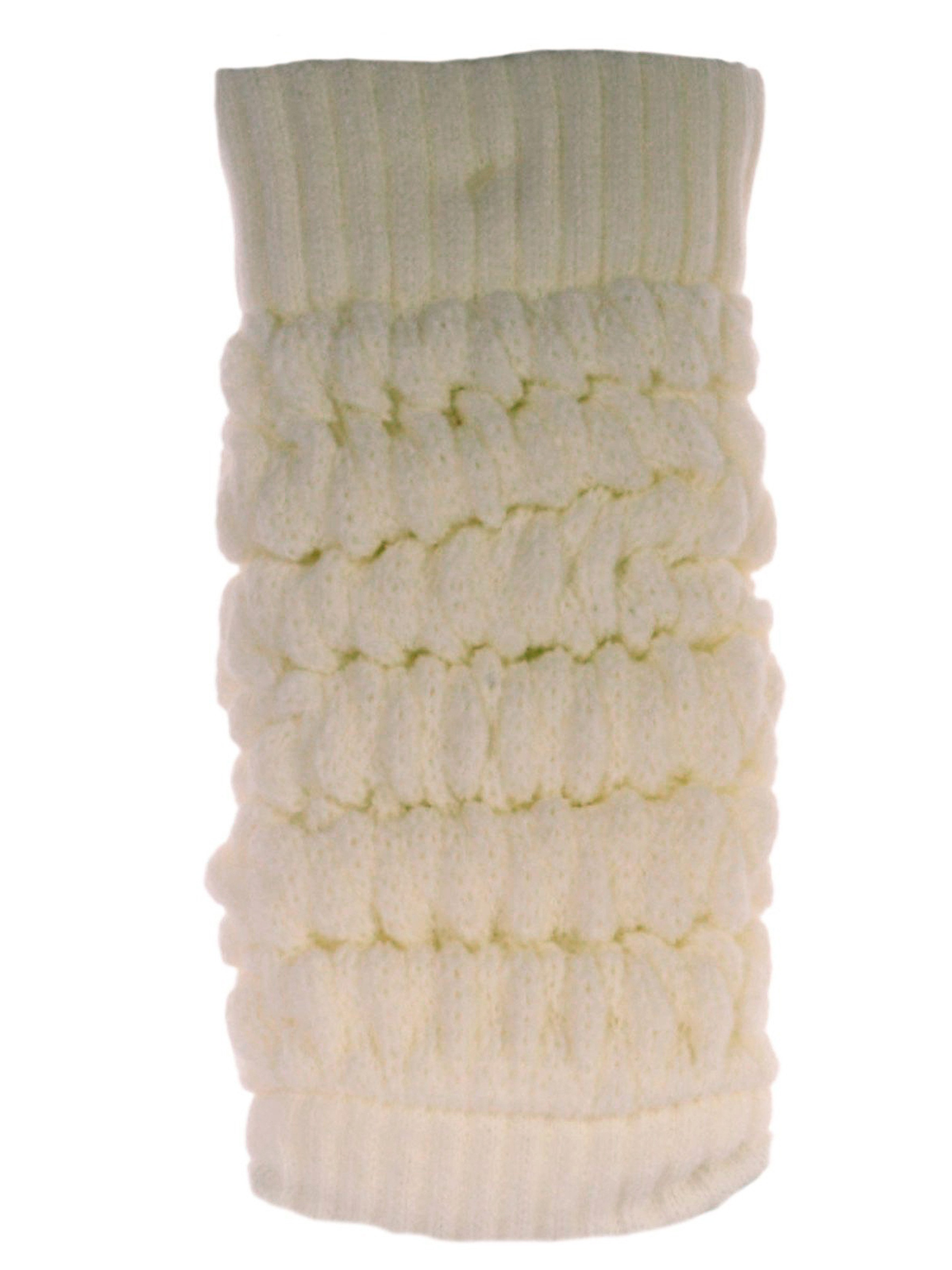 Martinex Beinstulpen Stulpen in Creme elegante Beinwärmer Damen Frauen Strickstulpen (1 Paar) elastisch, weich, ca. 40cm lang