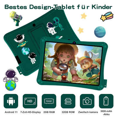 WETAP Lerntablet K7 Kinder, für Kinder ab 3 Jahren, 7-Zoll, 2G RAM + 32 ROM, WiFi / Bluetooth, Touch Screen, 1024 × 600 PX