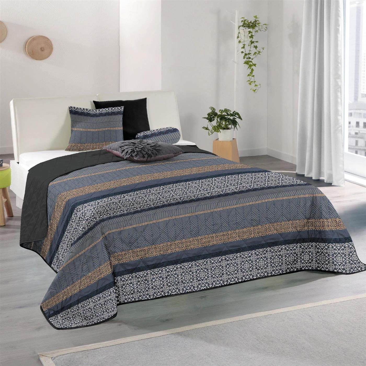 Bestlivings Tagesdecke, Decke XXL (220x240 cm) Patchwork, Überwurf Steppbett