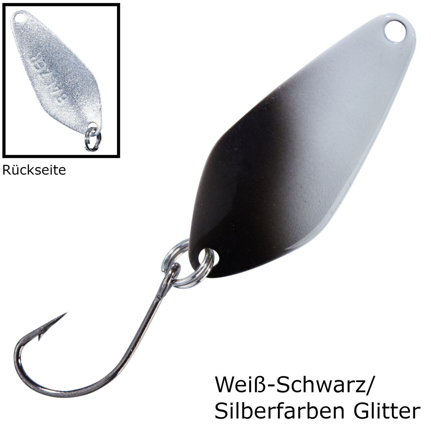 Weiß-Schwarz/Silberfarben Glitter