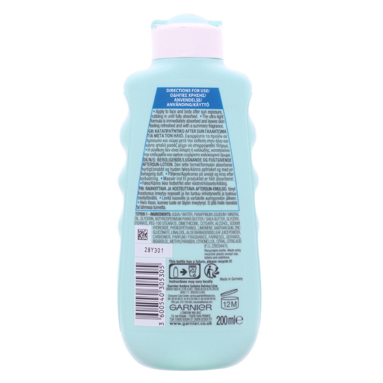 GARNIER After Sun-Lotion Garnier Ambre Solaire Soothing After Sun 200ml Feuchtigkeitsspendende