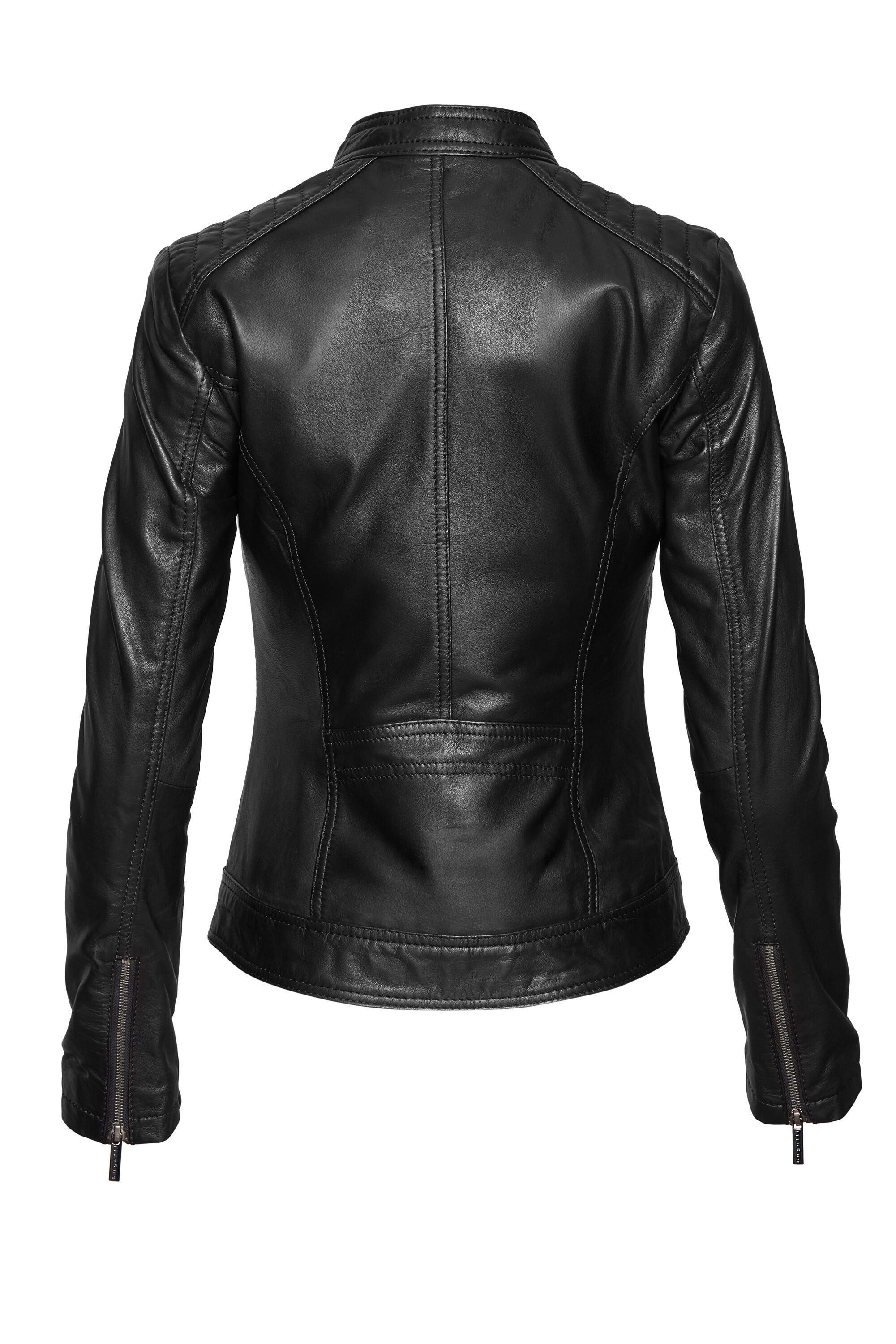 bugatti Lederjacke (1-St) mit gesteppter Schulterpartie