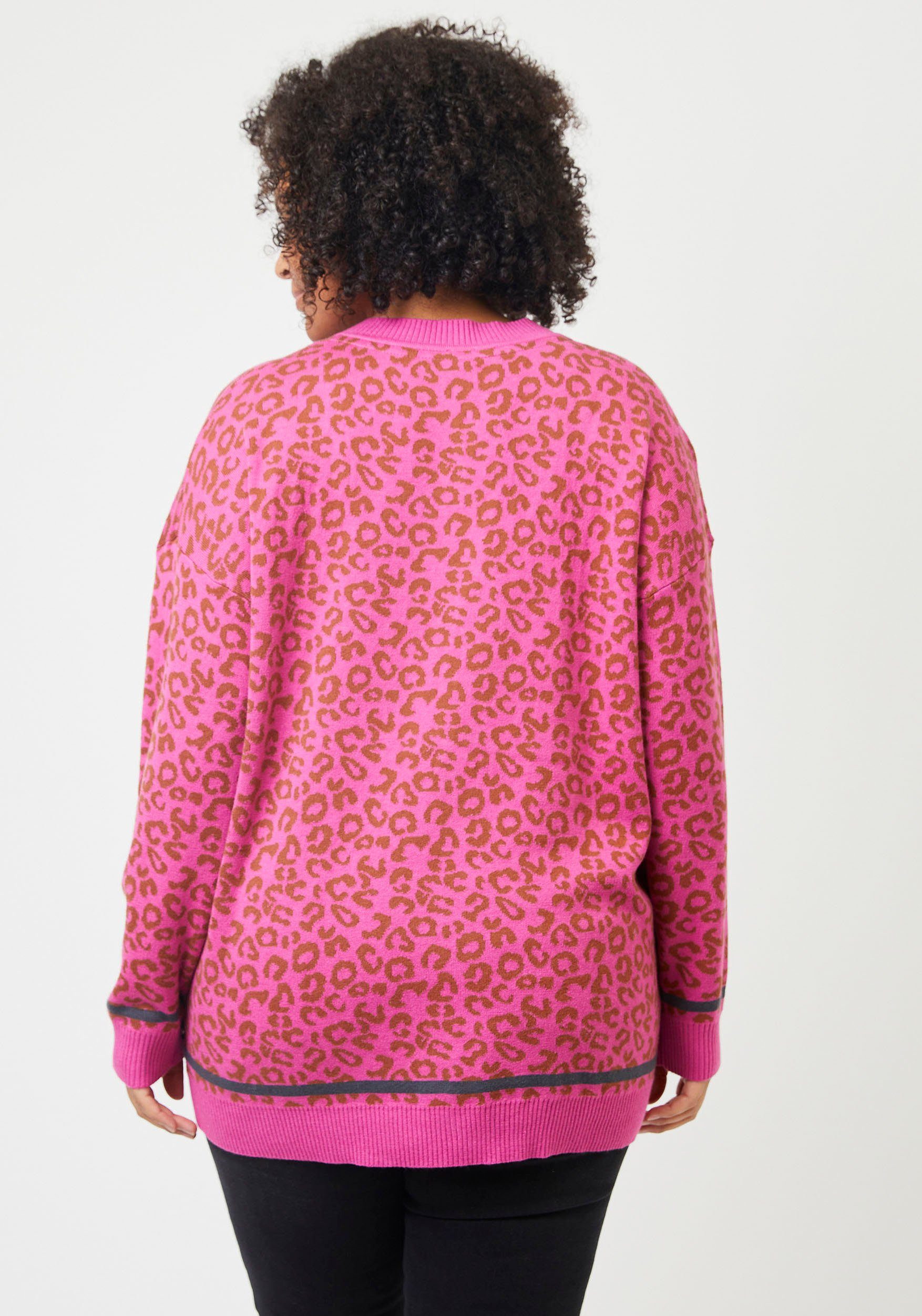 ADIA Cardigan mit Animal-Print