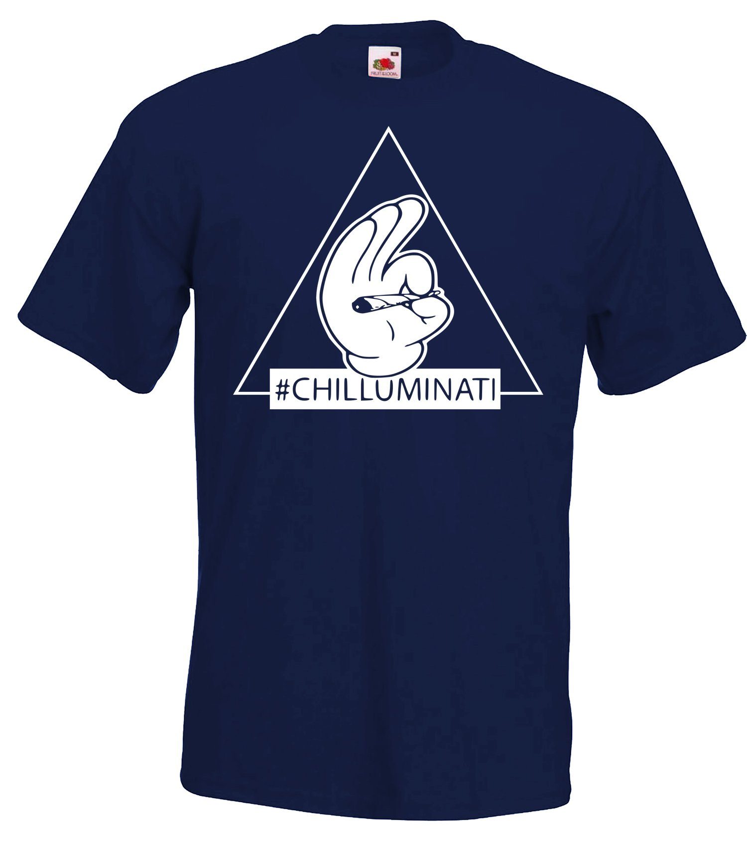Youth Designz T-Shirt Chilluminati Herren T-Shirt mit lustigem Frontprint Navyblau