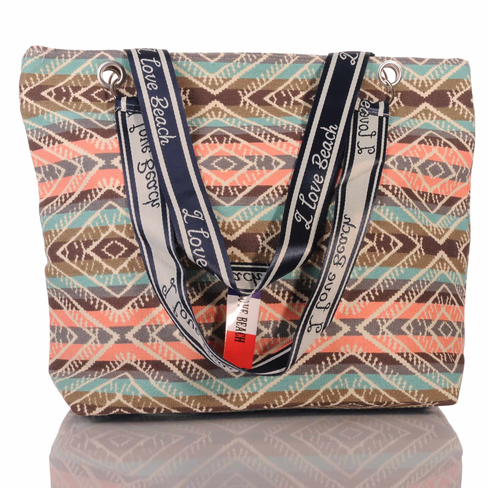 KMISSO Umhängetasche Strandtasche im Boho-Look mit Ethno-Design 30749 (1-tlg), im eleganten Look