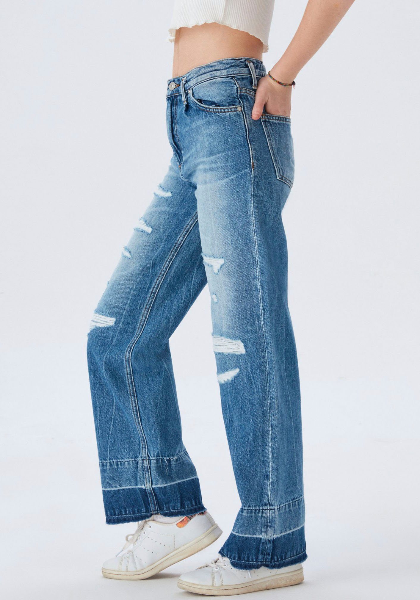 Destroyed-Effekten, FELICIA mit for LTB GIRLS Weite Jeans