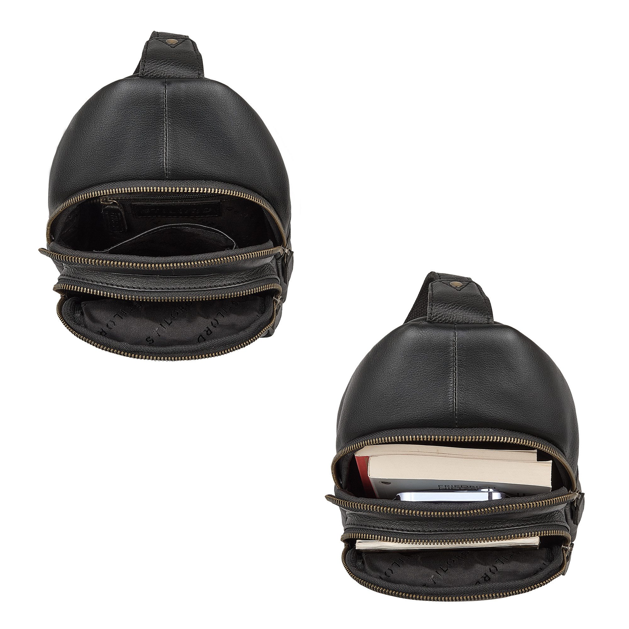 STILORD Handtasche "Montego" 2-in-1 Sling Bag aus Echtleder für Herren