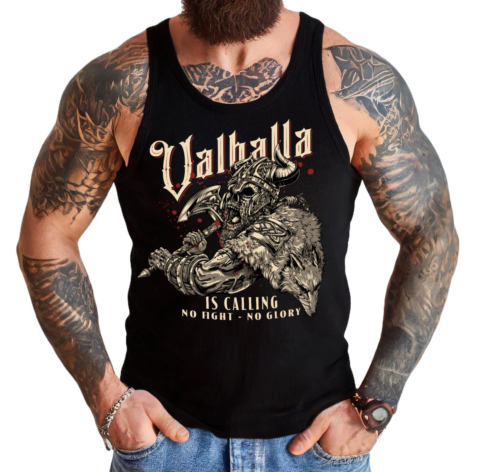 LOBO NEGRO® Tanktop für Wikinger Nordmann günstig online kaufen