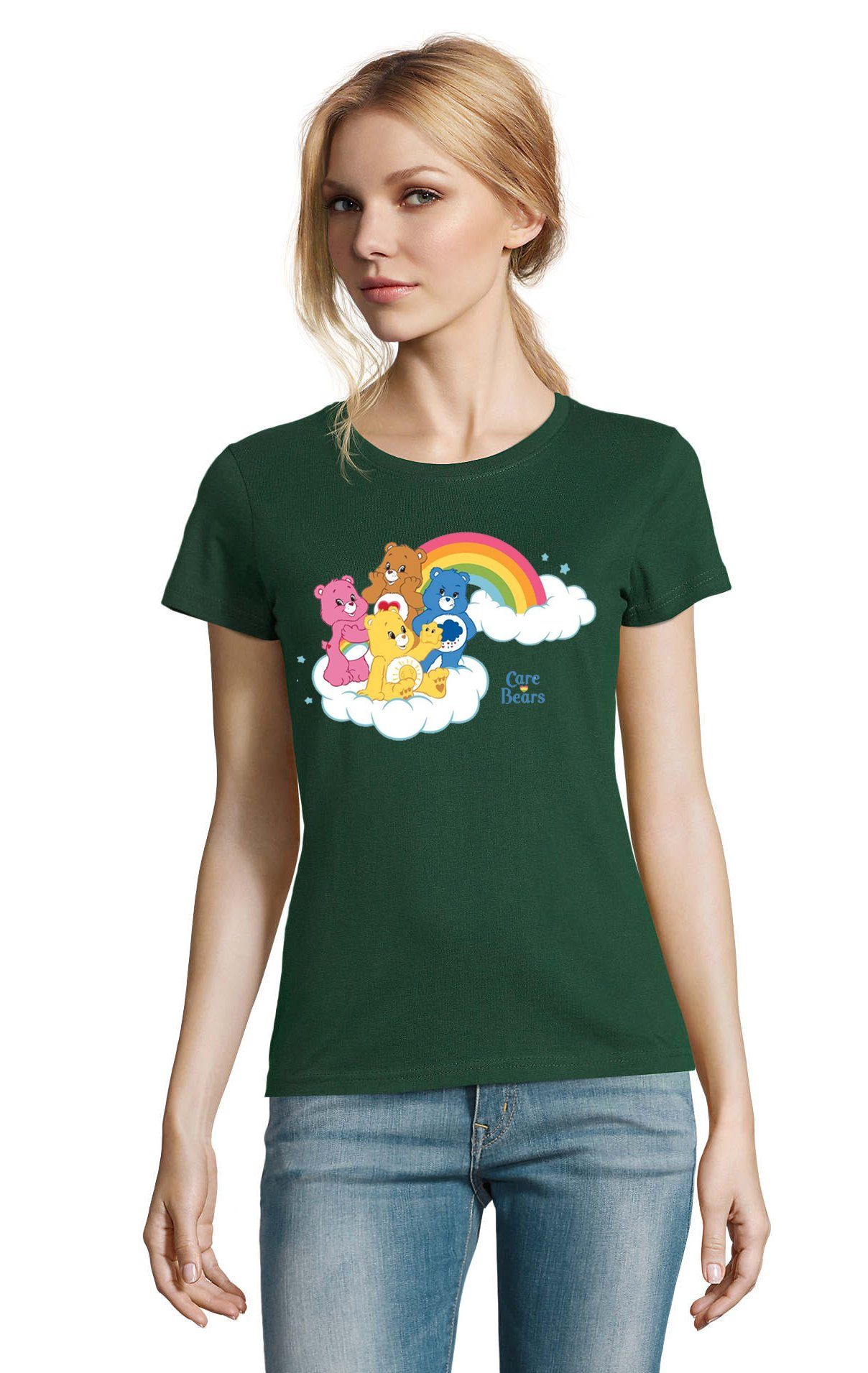 Blondie & Brownie T-Shirt Damen Glücksbärchis Care Bears Hab-Dich-lieb Bärchis Wolkenland Damen Care Bears T-Shirt Hab-dich-lieb Bärchis Wolkenland Retro