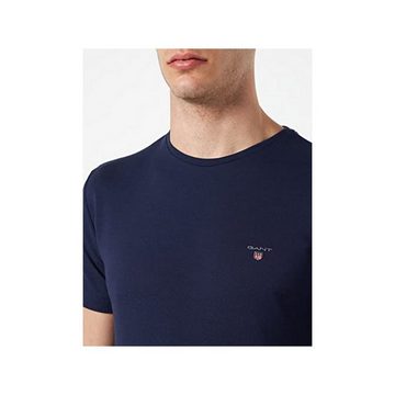 Gant Rundhalsshirt blau regular fit (1-tlg)