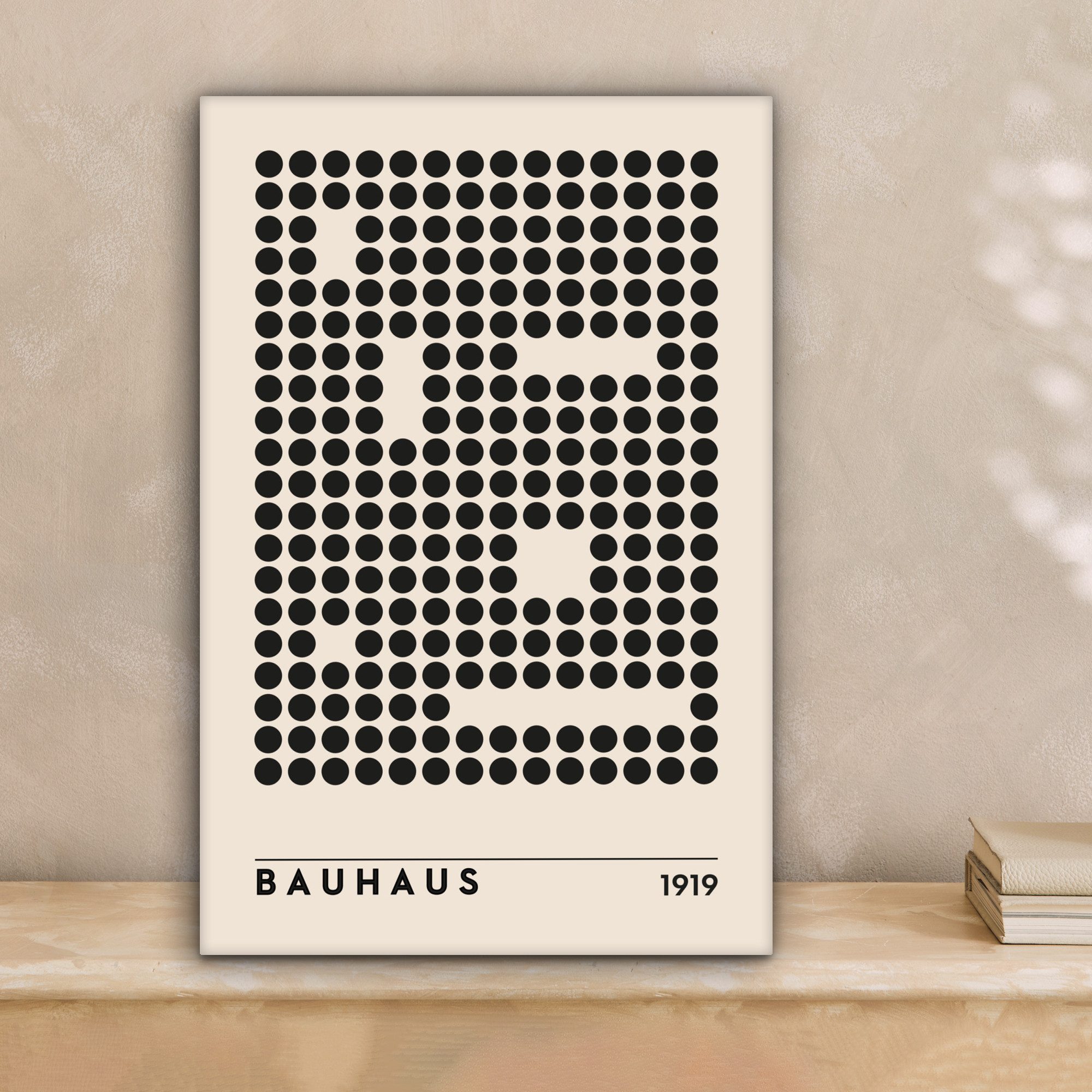 OneMillionCanvasses® Leinwandbild Bauhaus - Retro - Modern - Kunst - Abstrakt, Fotodruck (1 St), Leinwand Canvas Wandbild, Wanddekoration 20x30 cm – Bild 2 von 5
